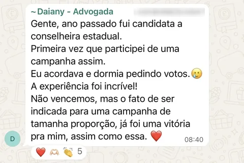 Depoimento de Daiany