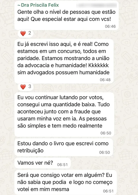Depoimento de Priscila Felix