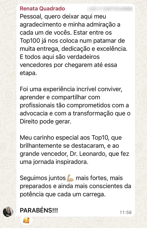 Depoimento de Renata Quadrado