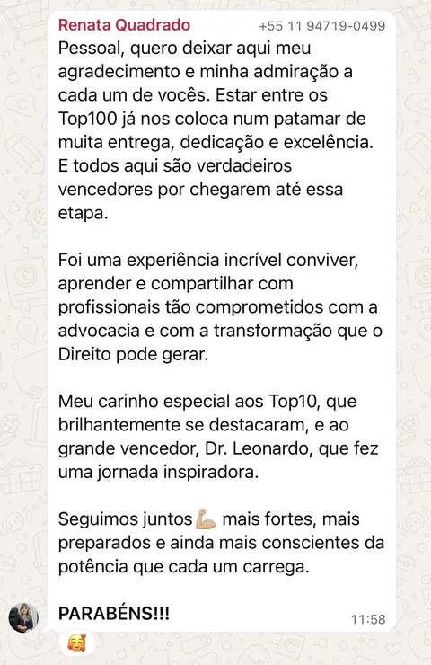 Depoimento de Renata Quadrado